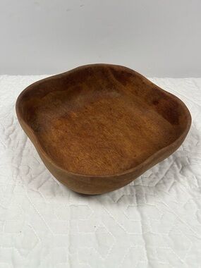 Handcarved Rustic Wooden Bowl - Warm Brown Guijo Hong Kong